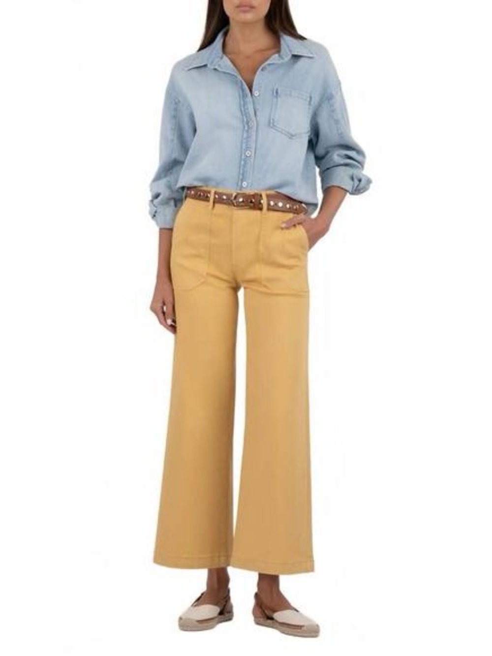 New Listing Kut from the Kloth Charlotte High Rise Culotte jeans mustard yellow